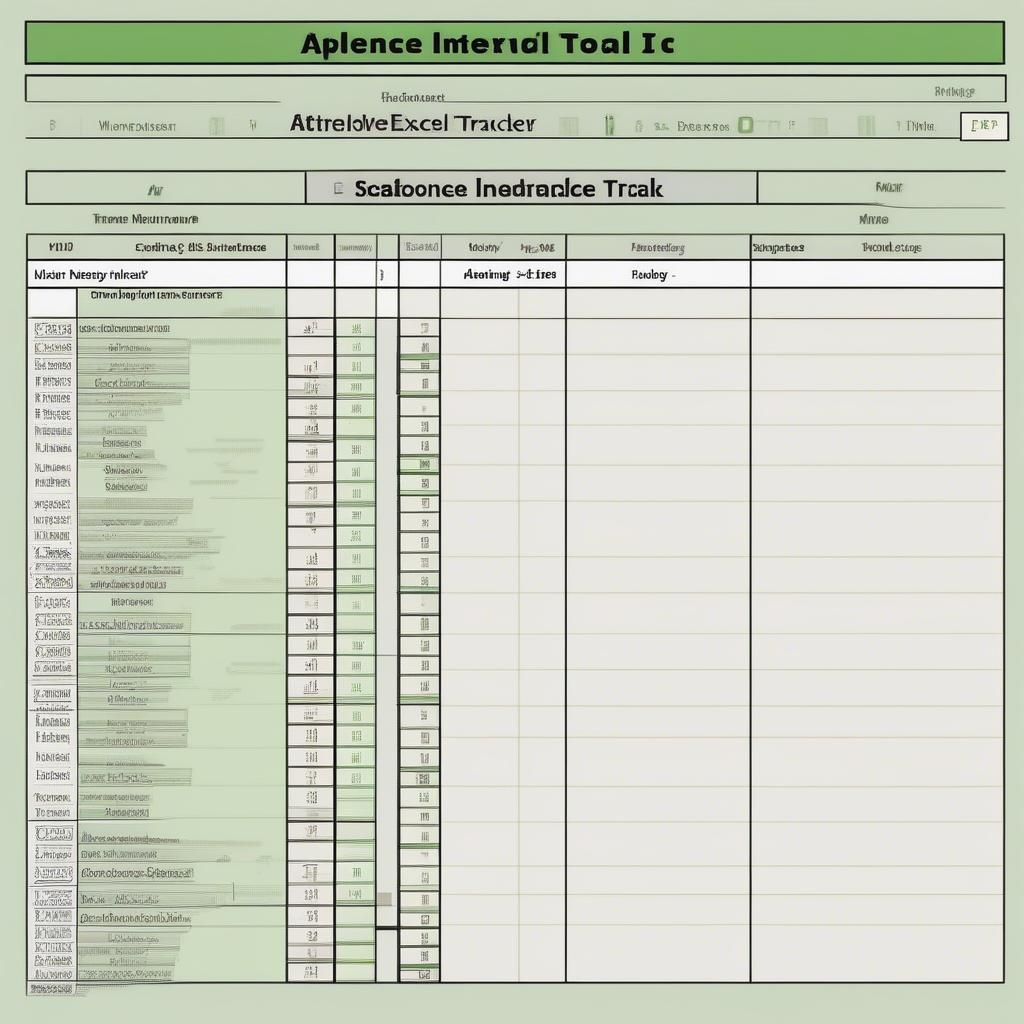 Mẫu Bảng Chấm Công Excel Đơn Giản