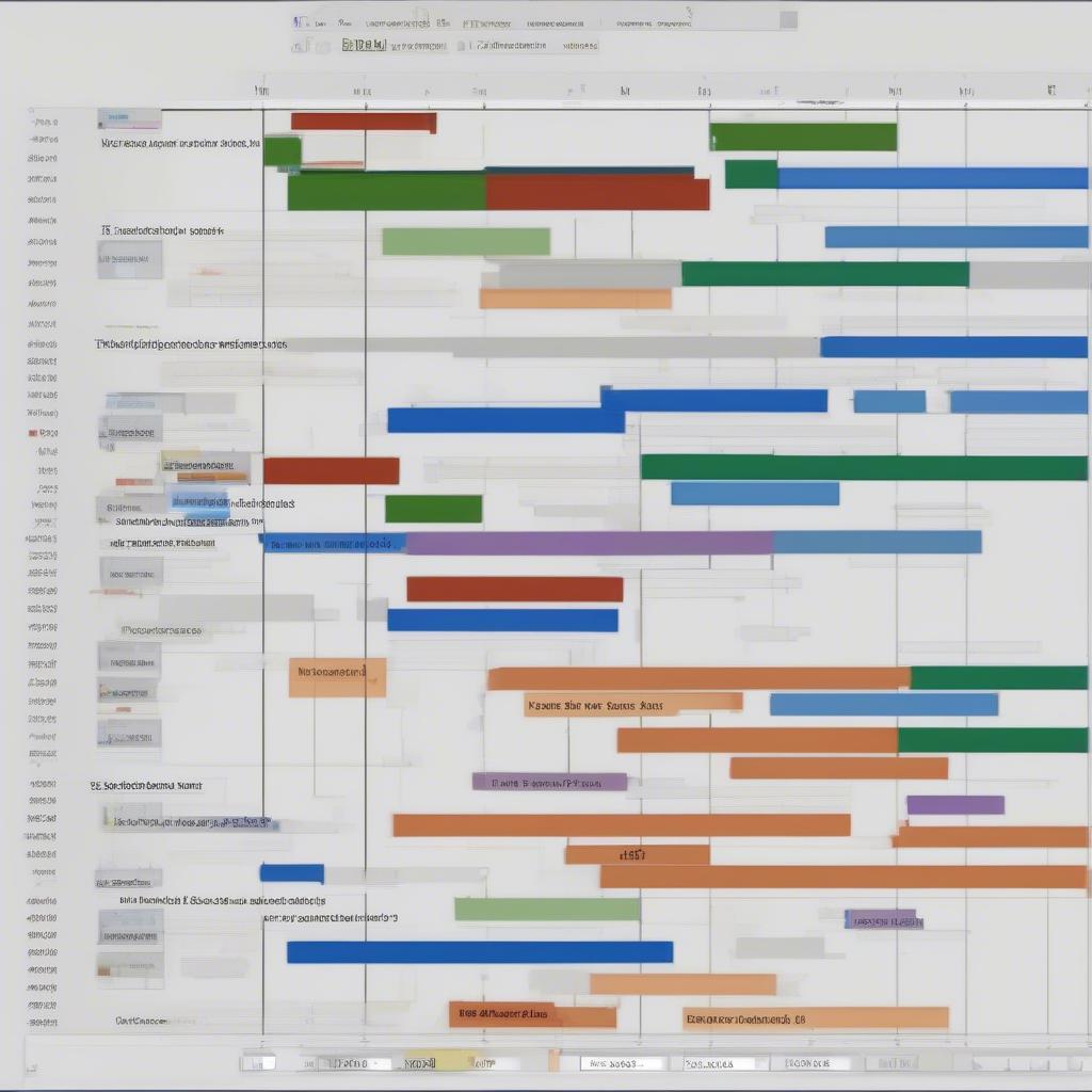 Biểu đồ Gantt Excel