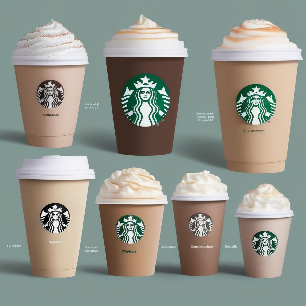 Giá ly Starbucks chính hãng theo kích cỡ