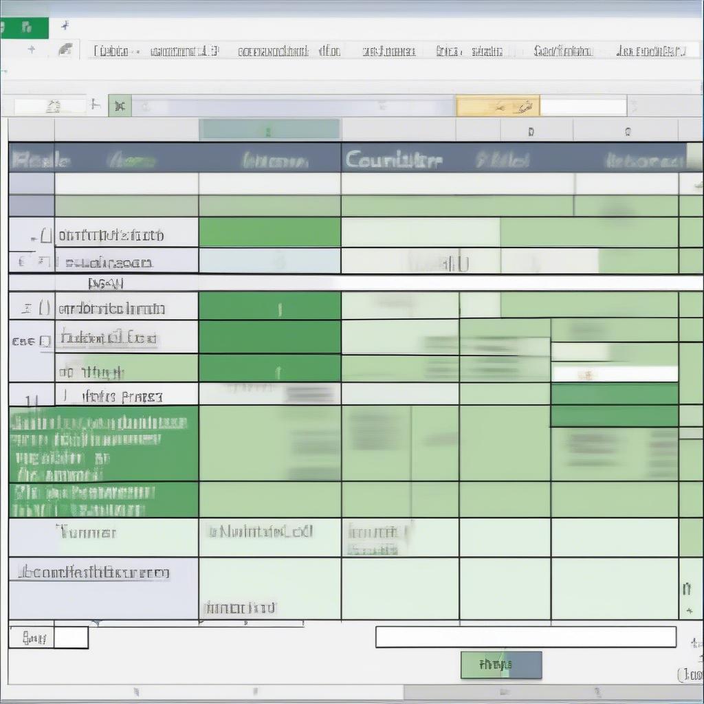 Ví dụ về hàm COUNTIF trong Excel