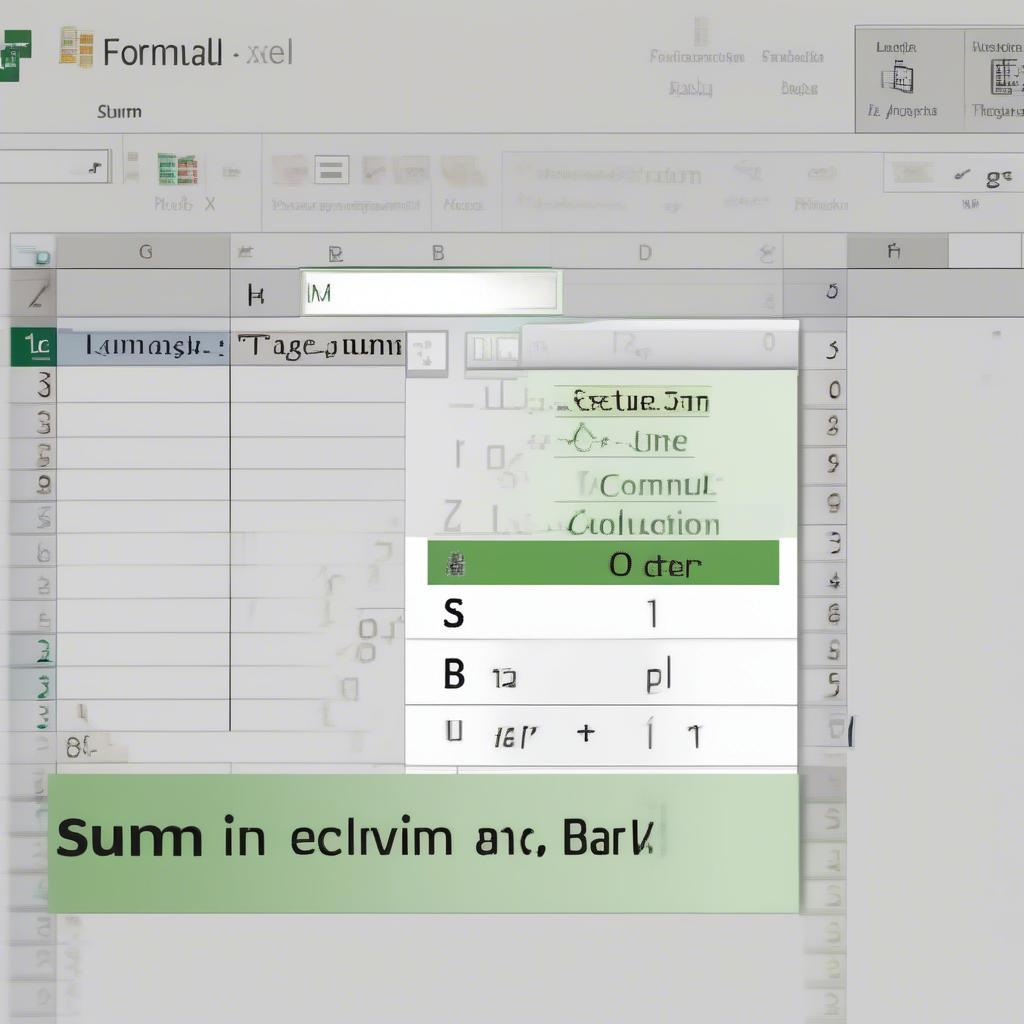 Hàm SUM Trong Excel