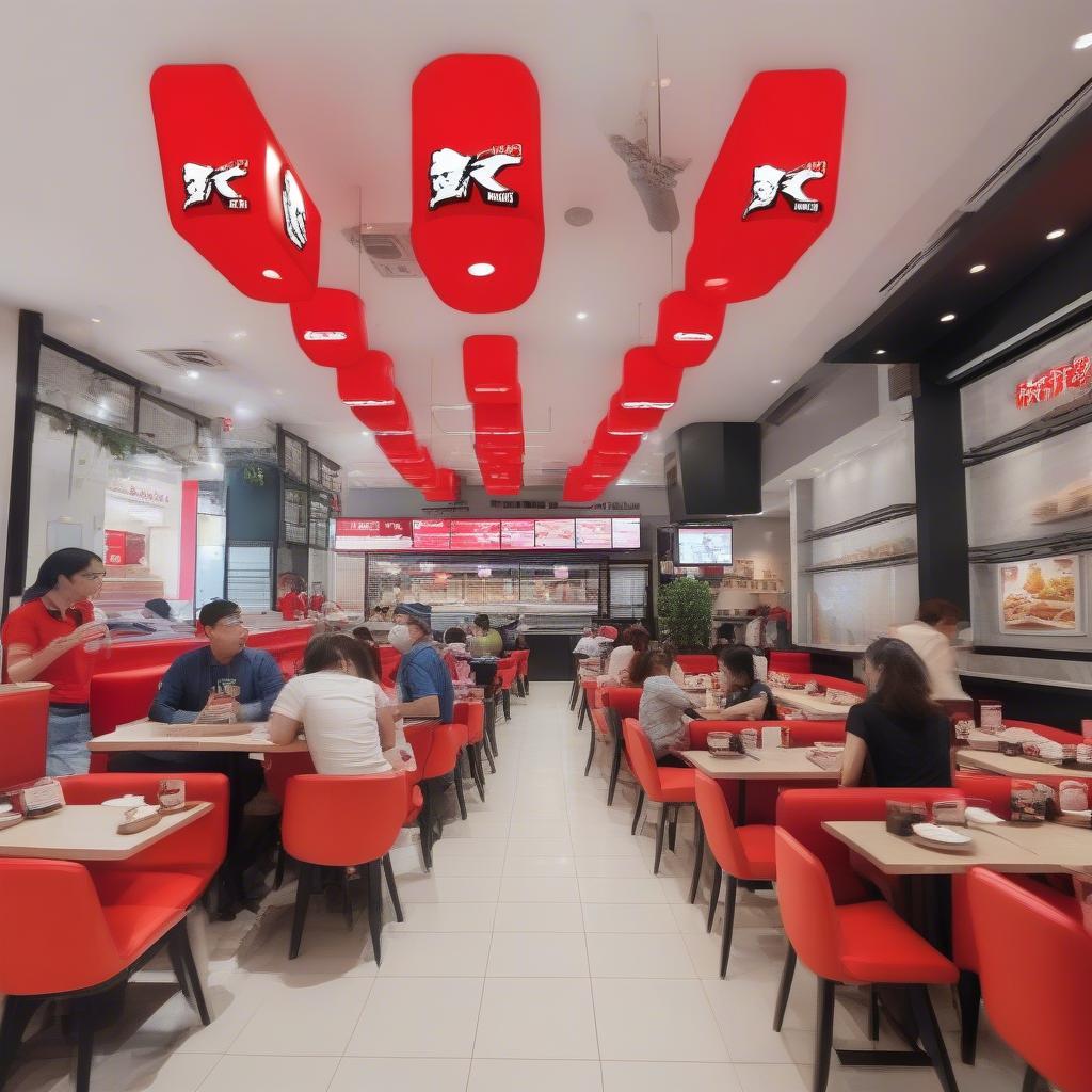 Không gian hiện đại, thoải mái tại KFC Yên Phụ