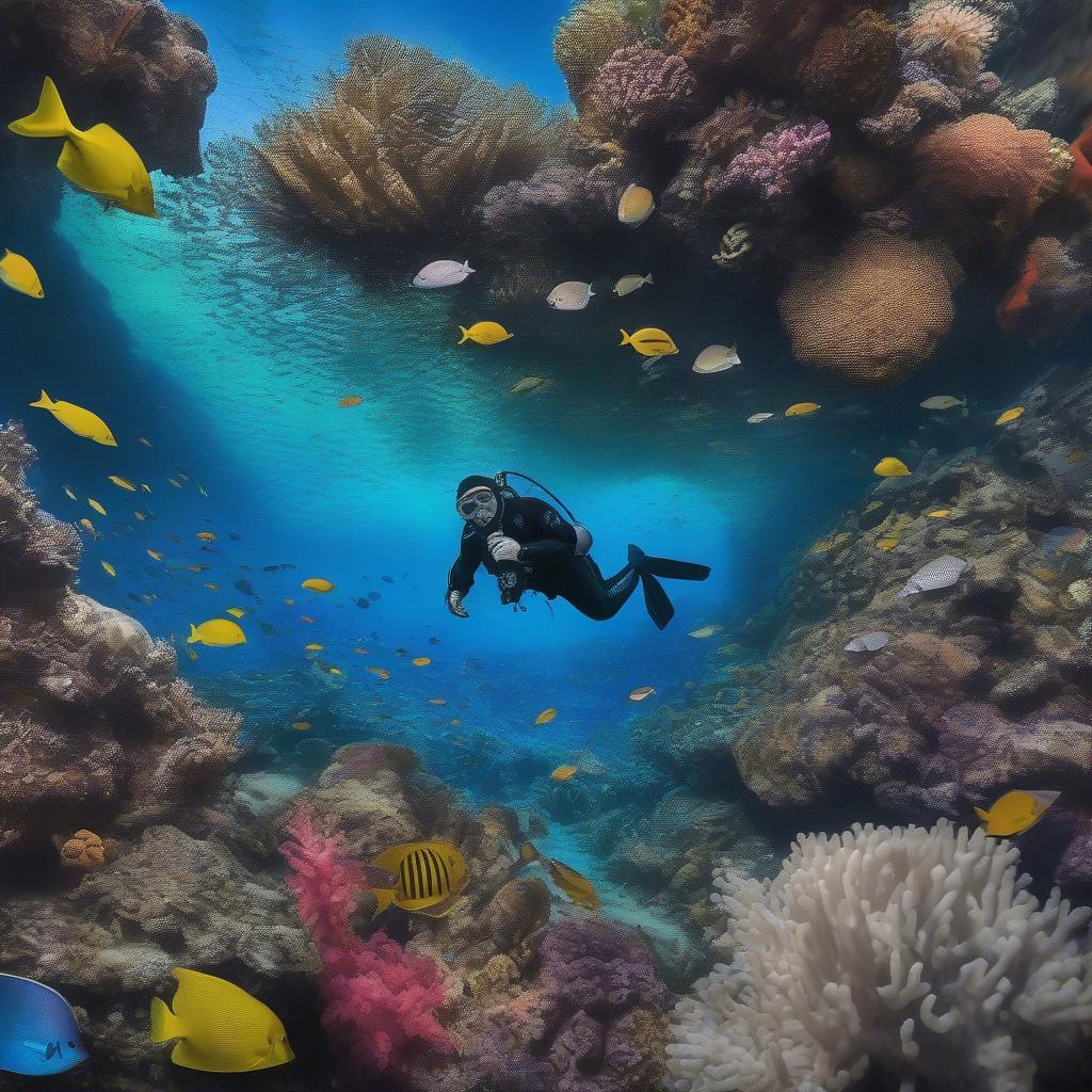 Lặn biển khám phá san hô ở Micronesia