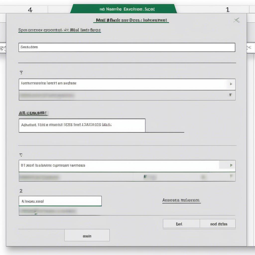 Mail Merge trong Excel Bước 1