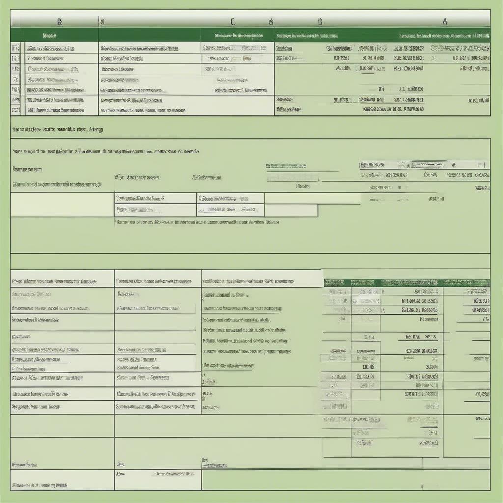 Mẫu Bảng Thống Kê Excel Đơn Giản