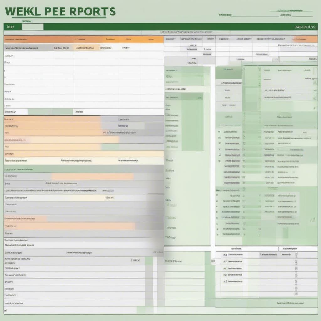 Mẫu Báo Cáo Công Việc Hàng Tuần Excel