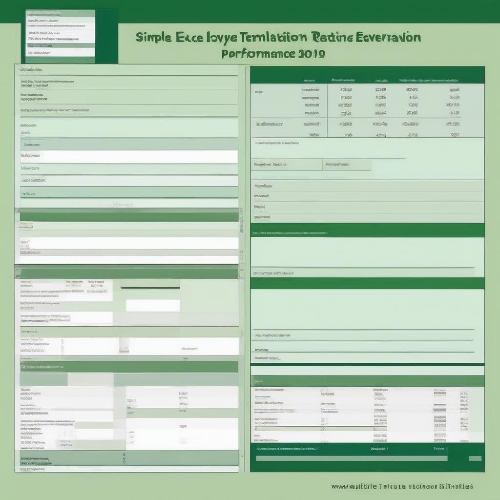 Mẫu Đánh Giá Nhân Viên Excel Đơn Giản