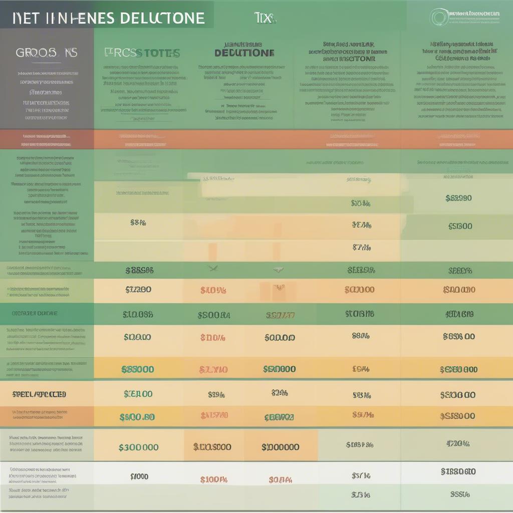 Biểu đồ so sánh thu nhập Net và Gross