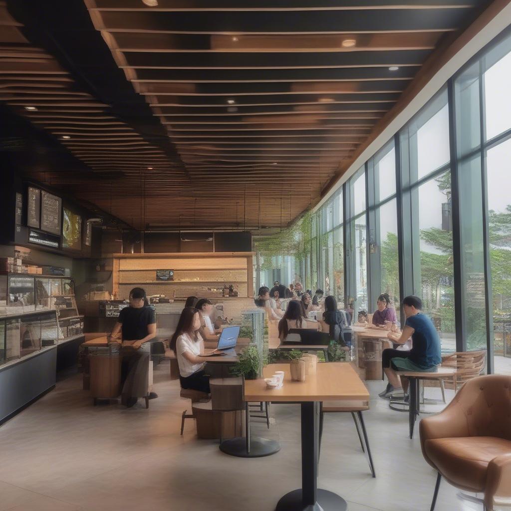 Không gian Starbucks Đà Nẵng