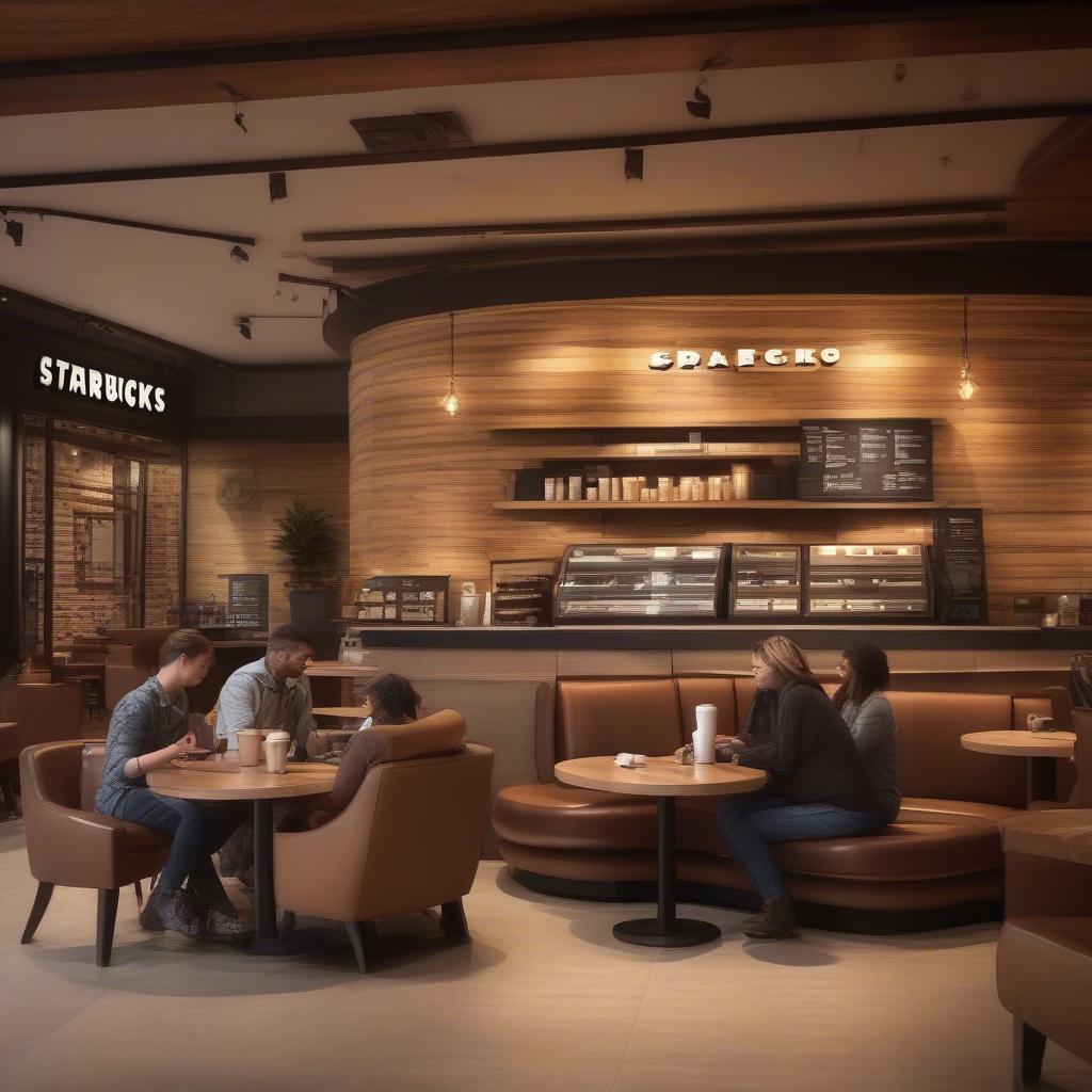 Không gian thoải mái tại Starbucks