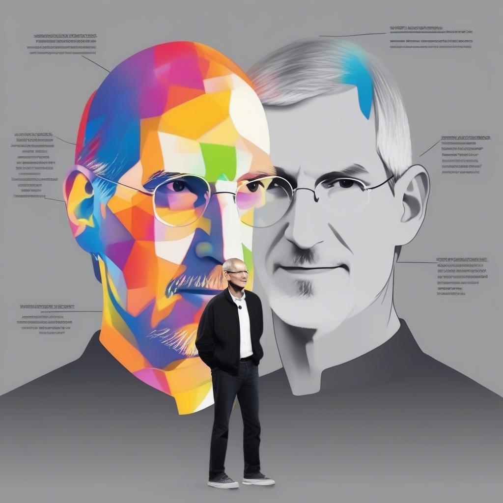 Steve Jobs và Tim Cook - Lãnh đạo Apple