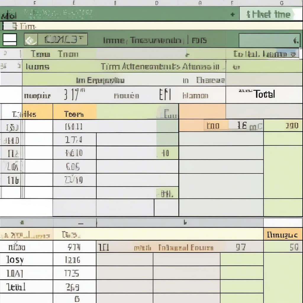 Mẫu lịch chấm công Excel