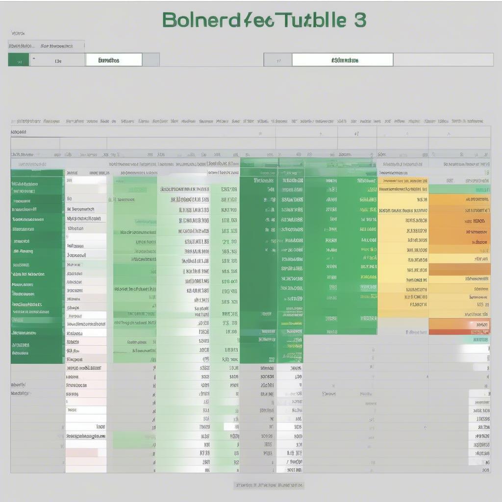 Tạo khung excel bảng biểu