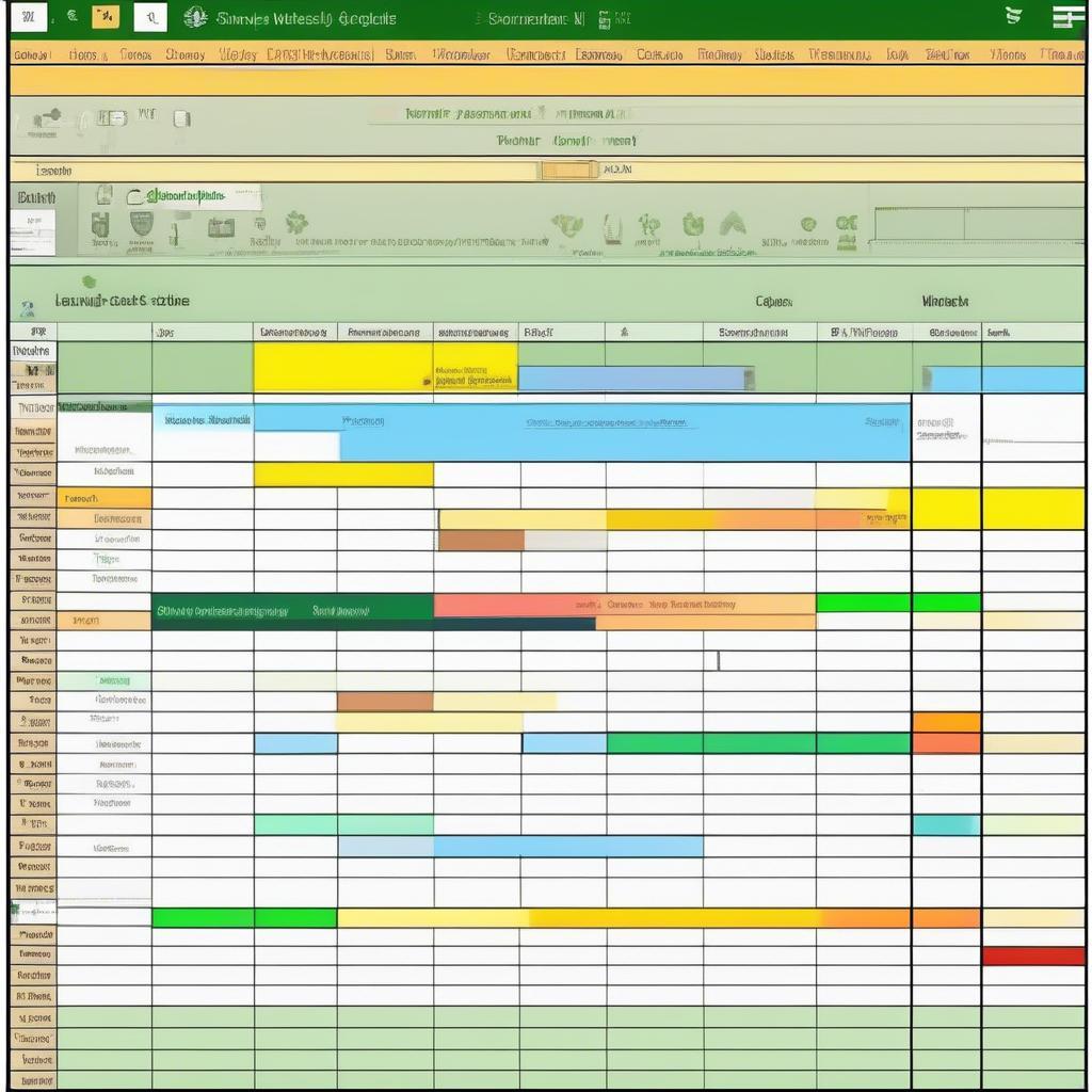 Tạo thời khóa biểu đơn giản trên Excel