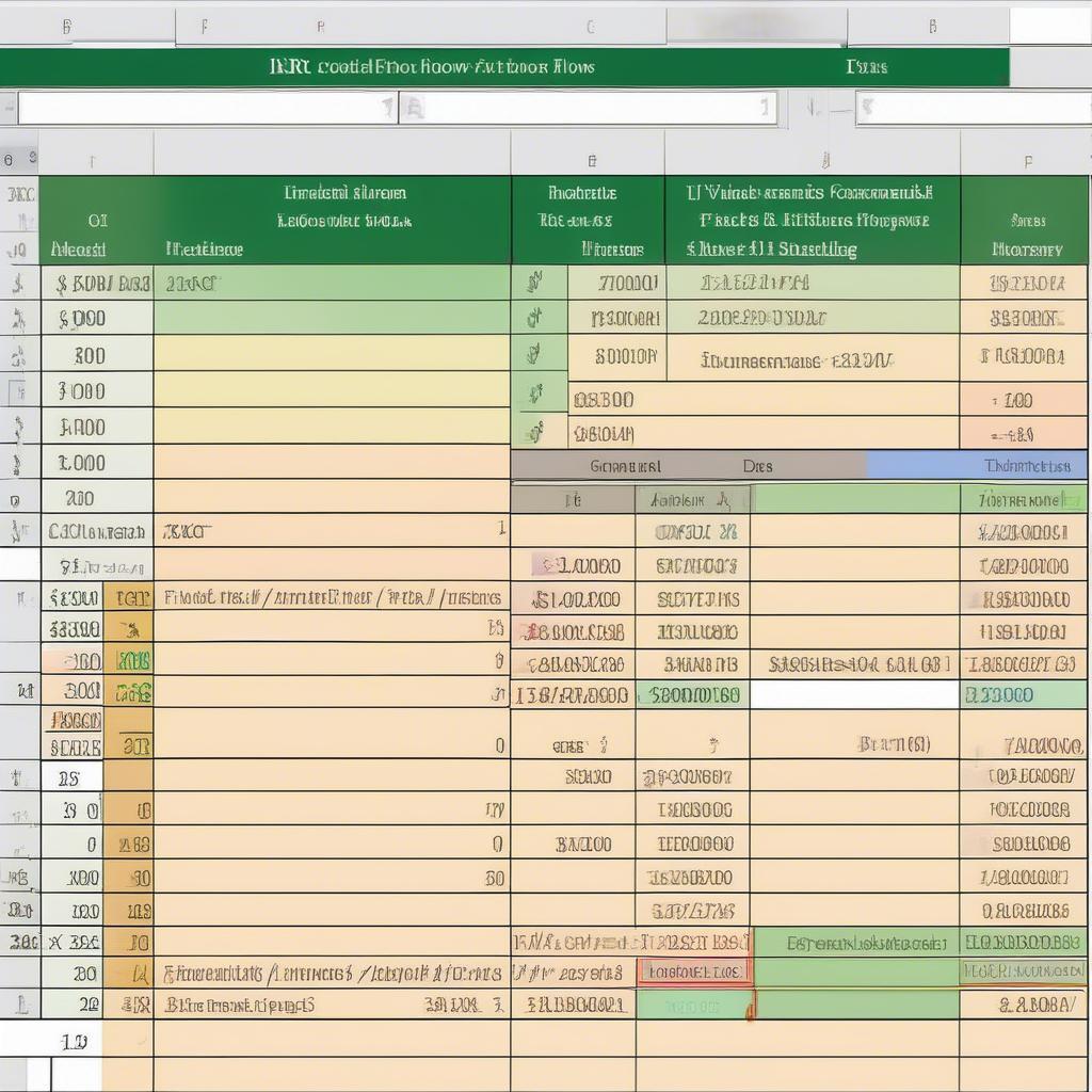 Tính IRR với dòng tiền không đều trong Excel