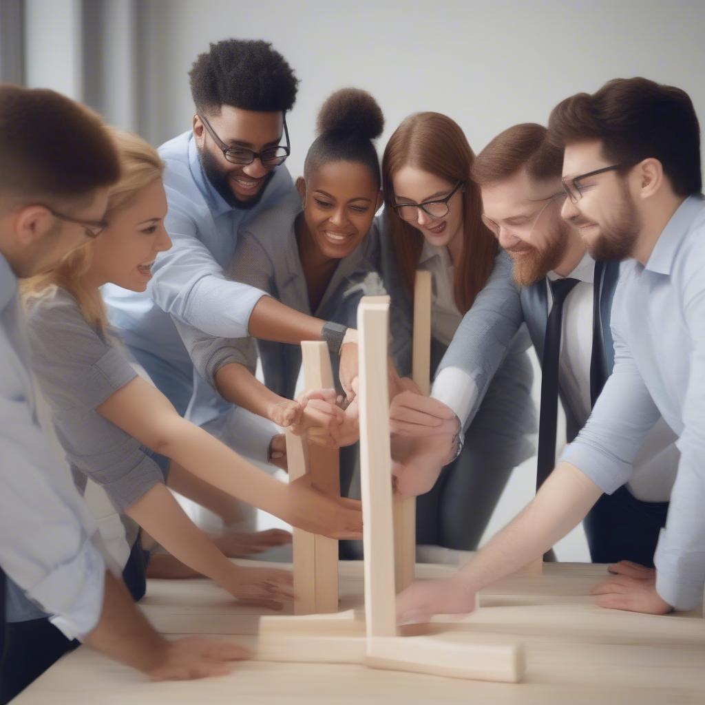 Team building games enhance communication and problem-solving skills