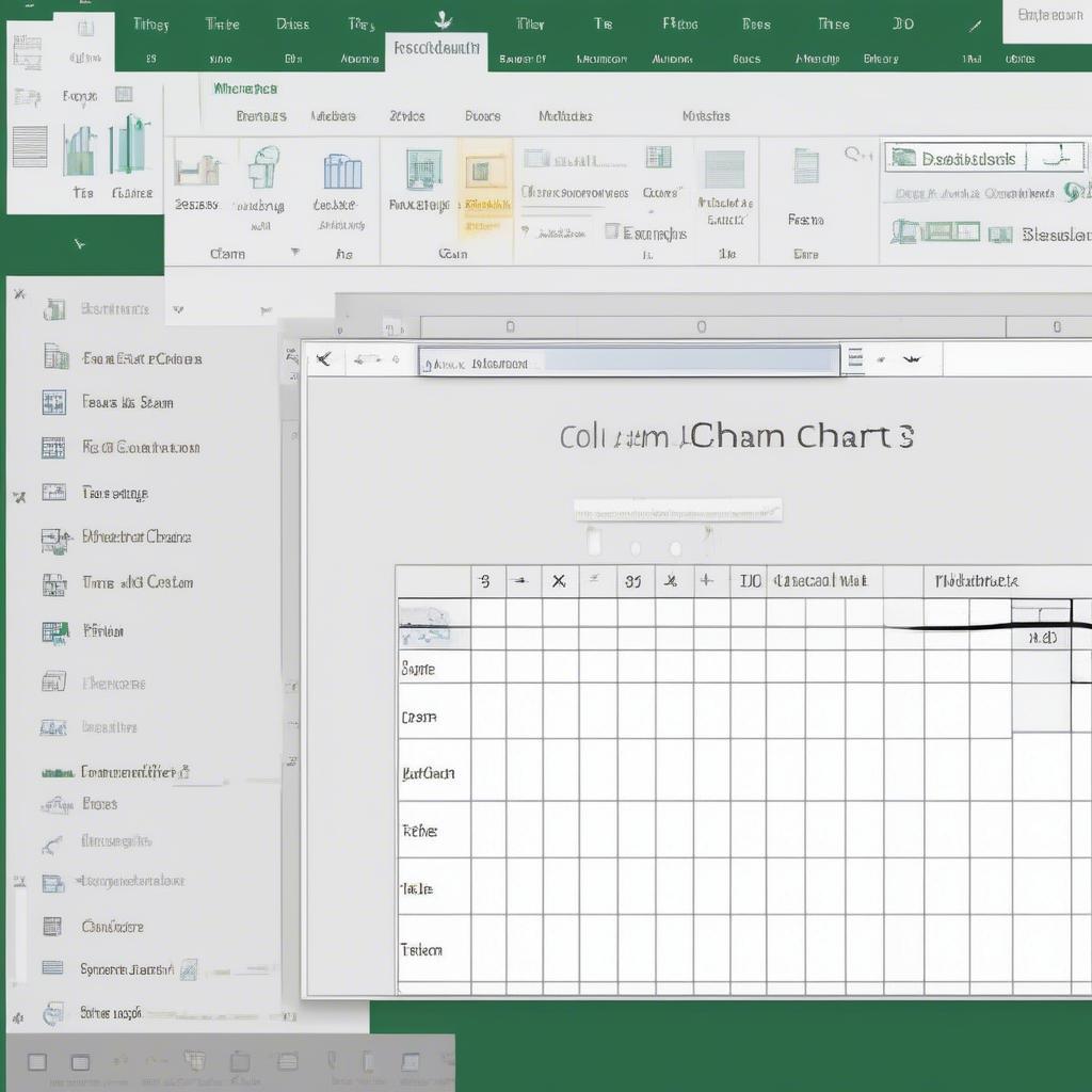 Cách vẽ sơ đồ cột trong Excel