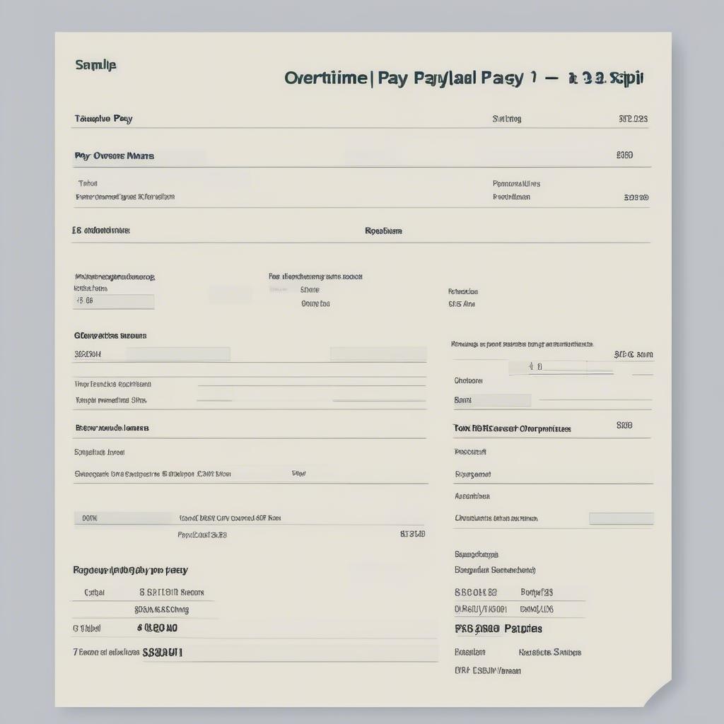 Example of Overtime Pay Calculation